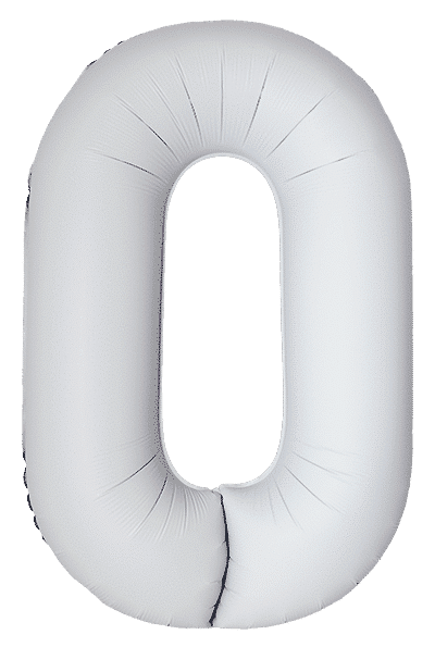 Number 0 Slim - 34"/86cm, Matte White