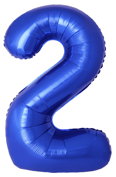 Number 2 Slim - 34"/86cm, Blue Reflex