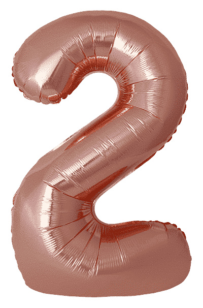 Number 2 Slim - 34"/86cm, Rose Gold