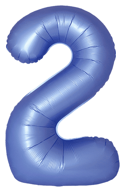 Number 2 Slim - 34"/86cm, Satin Blue Reflex