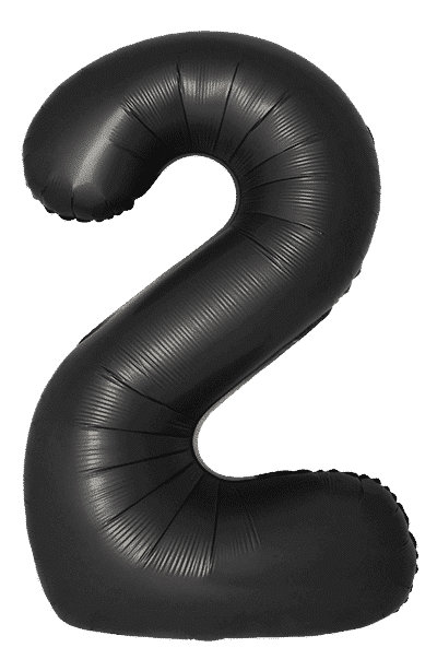 Number 2 Slim - 34"/86cm, Satin Black