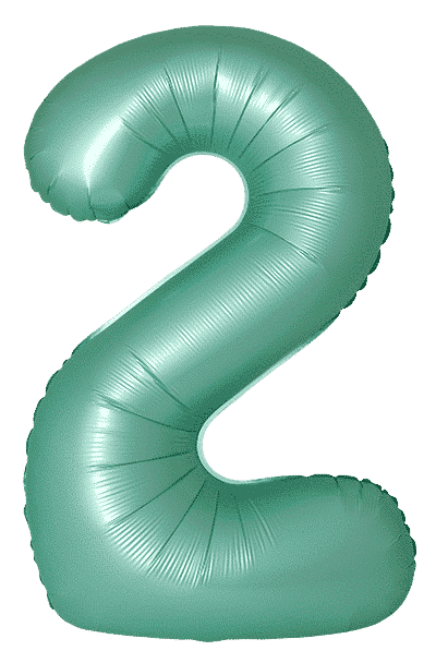Number 2 Slim - 34"/86cm, Satin Turquoise