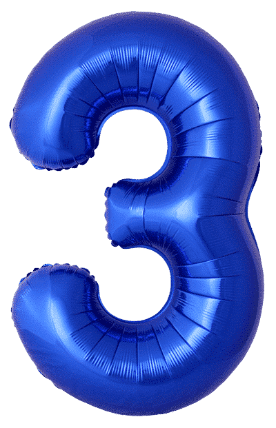 Number 3 Slim - 34"/86cm, Blue Reflex