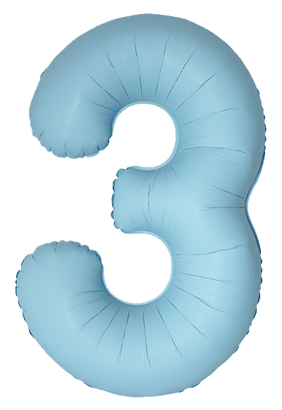 Number 3 Slim - 34"/86cm, Matte Baby Blue