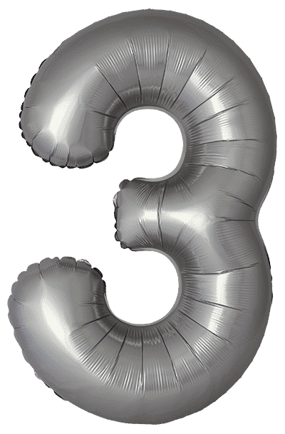 Number 3 Slim - 34"/86cm, Matte Moonlight Silver
