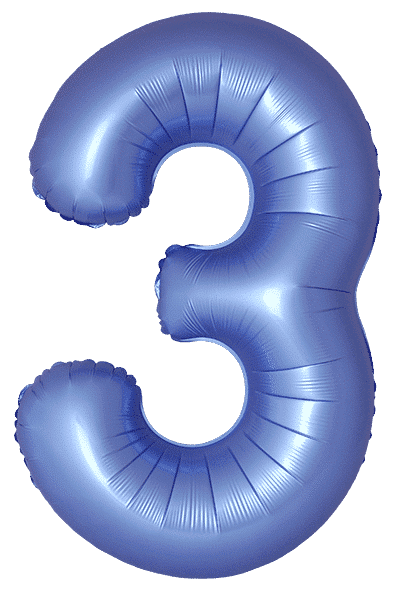 Number 3 Slim - 34"/86cm, Satin Blue Reflex