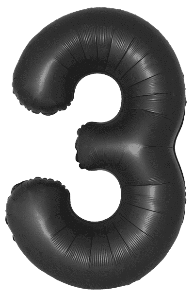 Number 3 Slim - 34"/86cm, Satin Black
