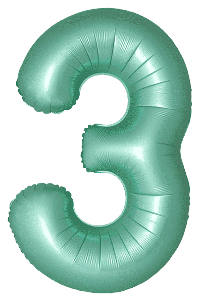 Number 3 Slim - 34"/86cm, Satin Turquoise