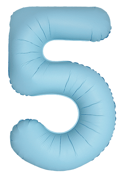 Number 5 Slim - 34"/86cm, Matte Baby Blue