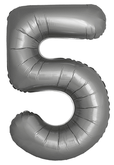 Number 5 Slim - 34"/86cm, Matte Moonlight Silver