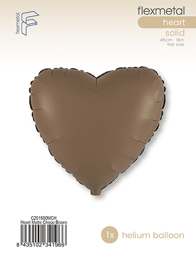 Heart - Single Pack, Matte Choco Brown