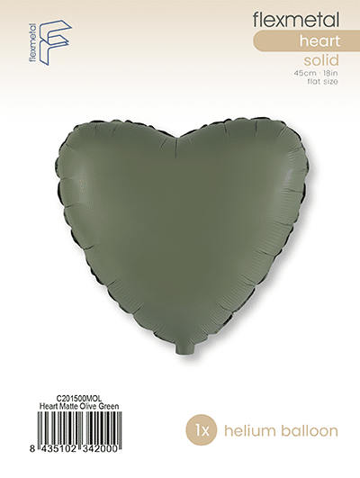 Heart - Single Pack, Matte Olive Green