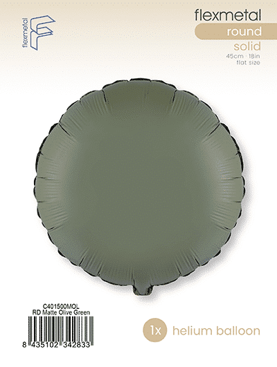 Round - Single Pack, Matte Olive Green