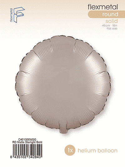 Round - Single Pack, Matte Starlight Gold