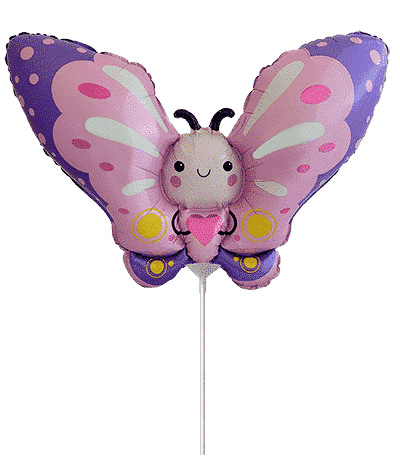 Cute Butterfly - Pink, 9"/24cm h. x 16"/41cm w.