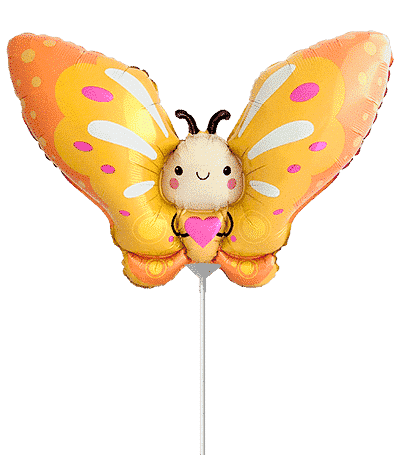 Cute Butterfly - Yellow, 9"/24cm h. x 16"/41cm w.