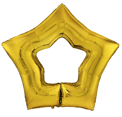 Hole Star - 34"/87cm.h x 37"/95cm.w, Gold