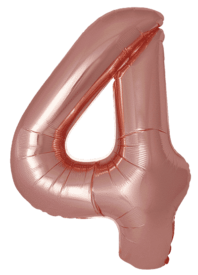 Number 4 Slim - 34"/86cm, Rose Gold