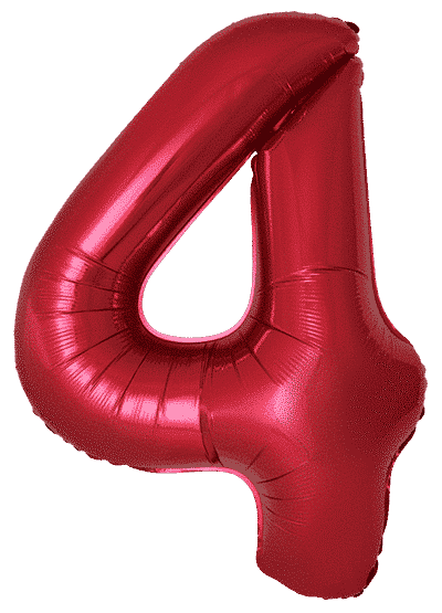 Number 4 Slim - 34"/86cm, Red