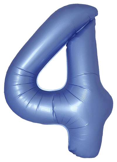Number 4 Slim - 34"/86cm, Satin Blue Reflex