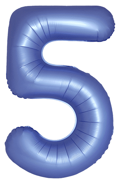 Number 5 Slim - 34"/86cm, Satin Blue Reflex