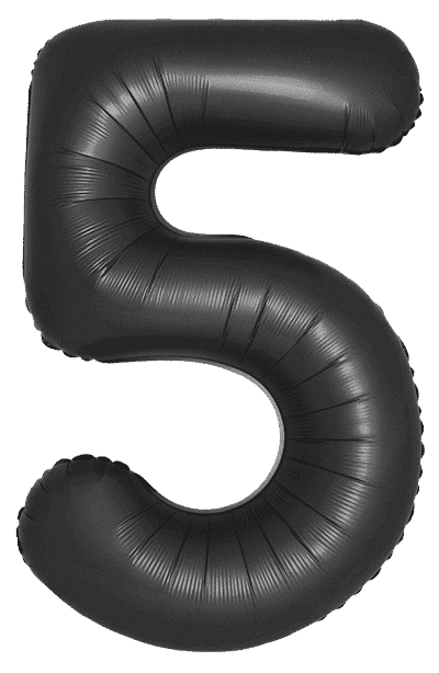 Number 5 Slim - 34"/86cm, Satin Black