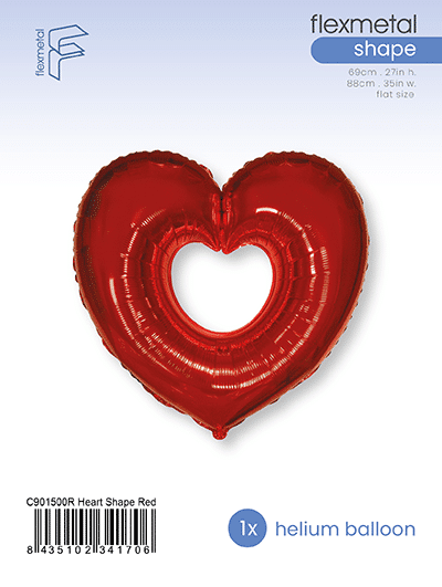 Heart Shape - Single Pack, Red