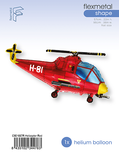 Helicopter - Red, Single Pack