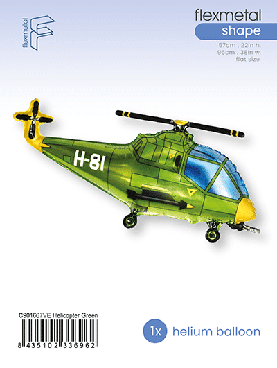 Helicopter - Green, Single Pack