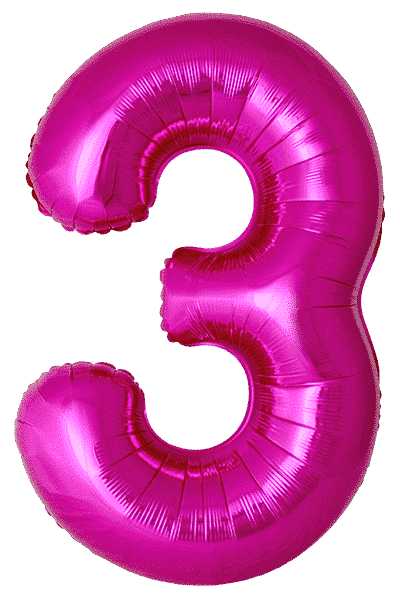 Number 3 Slim - 34"/86cm, Fuchsia