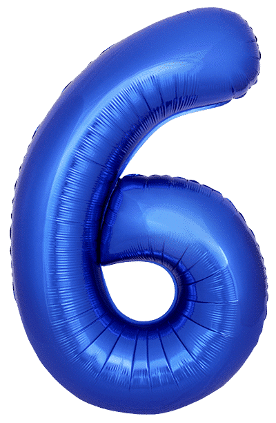 Number 6 Slim - 34"/86cm, Blue Reflex