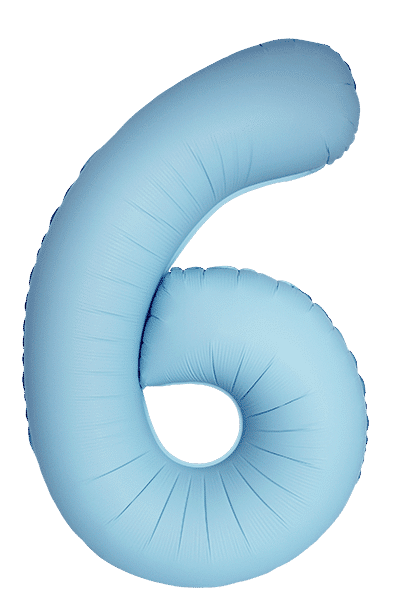 Number 6 Slim - 34"/86cm, Matte Baby Blue