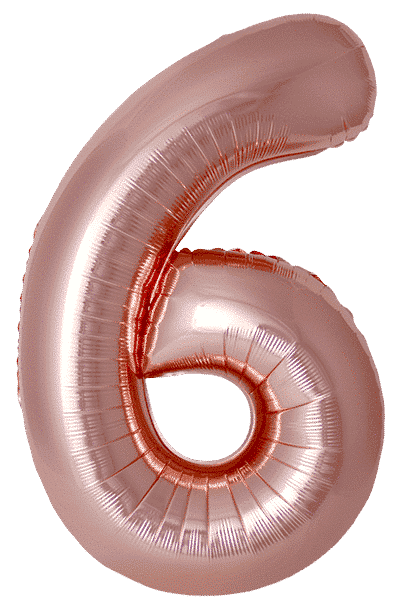 Number 6 Slim - 34"/86cm, Rose Gold