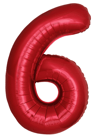 Number 6 Slim - 34"/86cm, Red