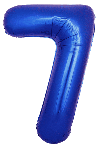Number 7 Slim - 34"/86cm, Blue Reflex