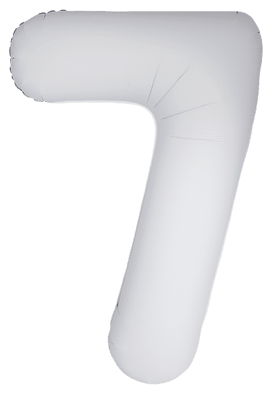 Number 7 Slim - 34"/86cm, Matte White