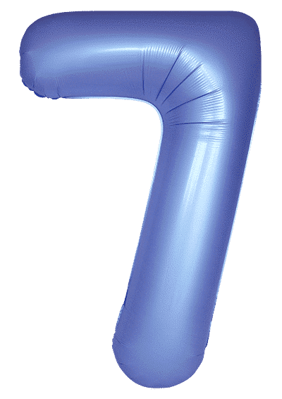 Number 7 Slim - 34"/86cm, Satin Blue Reflex