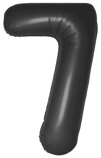 Number 7 Slim - 34"/86cm, Satin Black