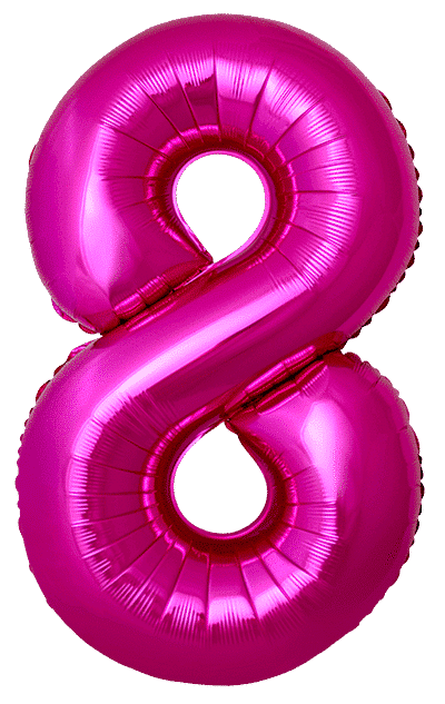 Number 8 Slim - 34"/86cm, Fuchsia