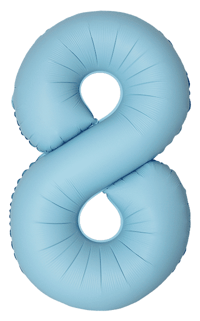 Number 8 Slim - 34"/86cm, Matte Baby Blue