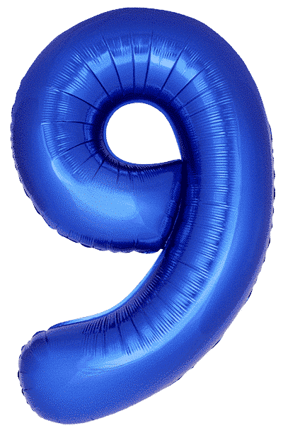 Number 9 Slim - 34"/86cm, Blue Reflex