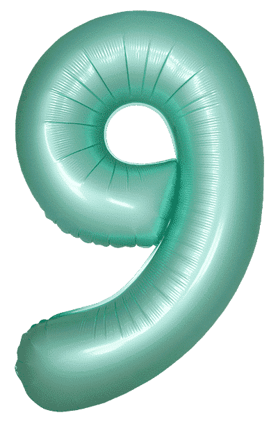 Number 9 Slim - 34"/86cm, Satin Turquoise