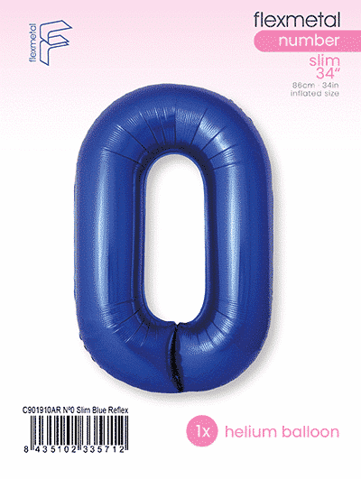 Number 0 Slim - Single Pack, Blue Reflex