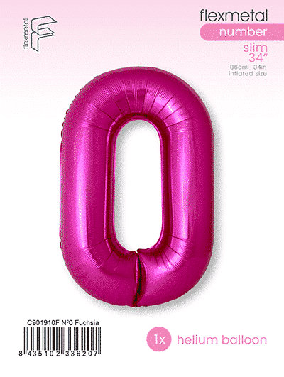 Number 0 Slim - Single Pack, Fuchsia