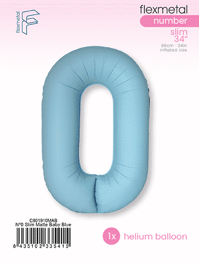 Number 0 Slim - Single Pack, Matte Baby Blue