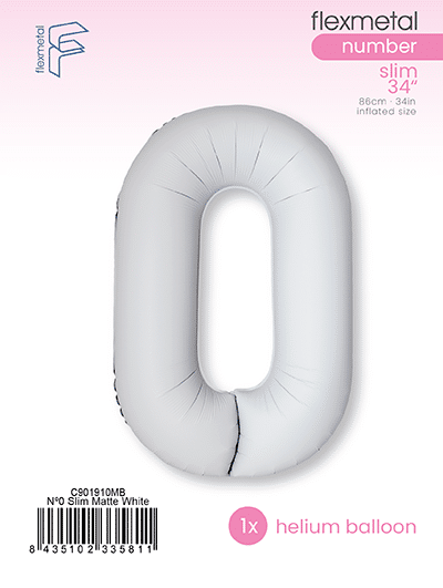 Number 0 Slim - Single Pack, Matte White