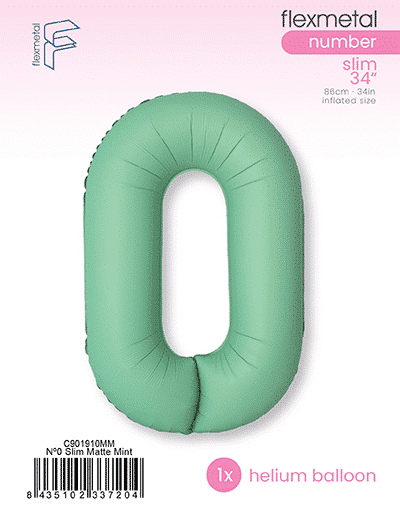 Number 0 Slim - Single Pack, Matte Mint