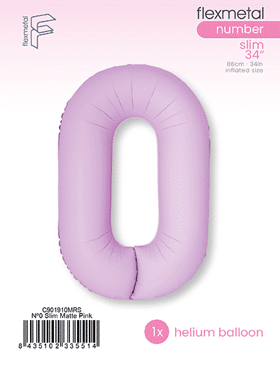 Number 0 Slim - Single Pack, Matte Pink
