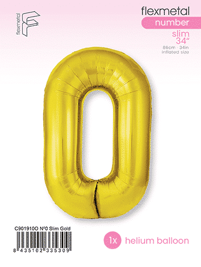 Number 0 Slim - Single Pack, Gold