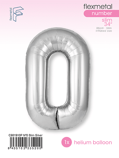 Number 0 Slim - Single Pack, Silver